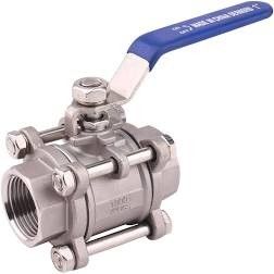 PDR 0.8 সিট এন স্ট্যান্ডার্ড 3 পিস বল ভালভ ফুল বোর Npt Dn50 Aisi 316l Pn16
